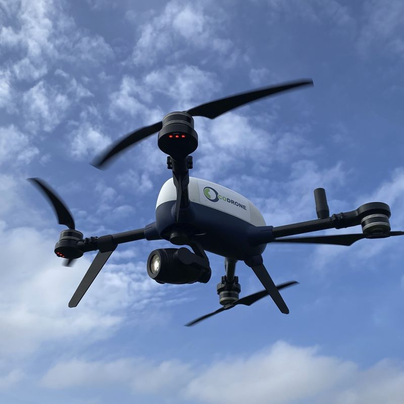 Image of a drone from CODRONE that prototal helped with building parts for